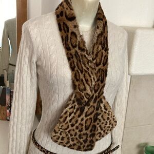 Vintage rare Ralph Lauren Fur Neck Scarf